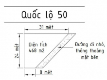 Bán đất mặt tiền Quốc Lộ 50, mặt tiền dài 31 mét