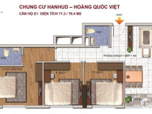 Chỉ với 2 tỷ có ngay căn hộ 3PN tại chung cư Hanhud 234 Hoàng Quốc Việt