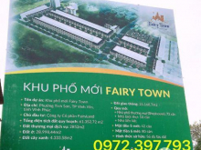 Bán gấp lô đất 108m2 dự án Fairy Town Nguyễn Tất Thành, TP Vĩnh Yên, sổ đỏ đầy đủ. LH: 0972397793