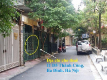 Cho thuê nhà 4 tầng mặt ngõ khu Thành Công, Hà Nội làm văn phòng