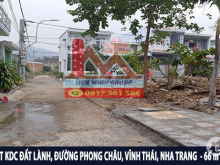 Bán đất khu tái định cư Đất Lành, đường Phong Châu,Vĩnh Thái,Nha Trang