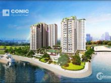 Căn hộ chung cư Conic Riverside, dt 50m2, 2 mặt sông thoáng mát, 2 PN.