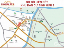 Đất 2 mặt tiền, có sổ KDC Bình Hữu 2, gần chợ Mỹ Hạnh, TT Đức Hòa