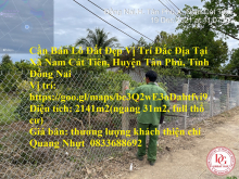 Cần Bán Lô Đất Đẹp Vị Trí Đắc Địa Tại Xã Nam Cát Tiên, Huyện Tân Phú, Tỉnh Đồng Nai