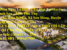 Sở Hữu Ngay Lô Đất Vị Trí Đẹp Tại Huyện Thanh Sơn - Tỉnh Phú Thọ