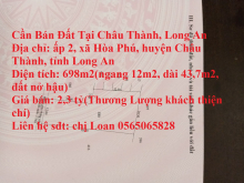 Cần Bán Đất Tại Châu Thành, Long An