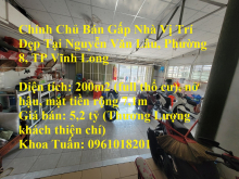 Chính Chủ Bán Gấp Nhà Vị Trí Đẹp Tại Nguyễn Văn Lâu, Phường 8, TP Vĩnh Long