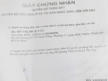 Chính chủ cần bán nhà mặt tiền tại Phường 15 Quận Bình Thạnh, TPHCM