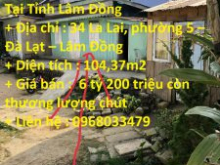 Chính Chủ Cần Bán Nhà Vị Trí Đẹp Tại Tỉnh Lâm Đồng