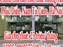 Chính chủ cần cho thuê xưởng tại Phúc Diễn, Nam Từ Liêm, Hà Nội