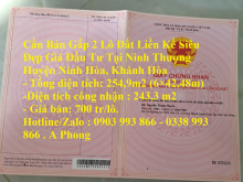 Cần Bán Gấp 2 Lô Đất Liền Kề Siêu Đẹp Giá Đầu Tư Tại Ninh Thượng Huyện Ninh Hòa, Khánh Hòa