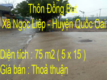 Cần bán gấp đất ở Thôn Đồng Bụt ,xã Ngọc Liệp ,huyện  Quốc Oai ,TP Hà Nội.