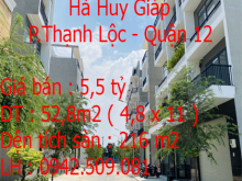 Cần bán gấp nhà phố cao cấp Hà Huy Giáp, P.Thạnh Lộc, Quận 12