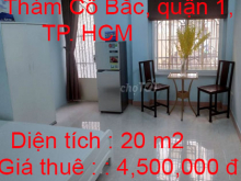 Cho thuê phòng khu Đề Thám Cô Bắc, quận 1, TP. HCM