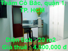 Cho thuê phòng khu Đề Thám Cô Bắc, quận 1, TP. HCM