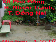 Chính chủ bán đất Xã Phú Đông,Huyện Nhơn Trạch,Tỉnh Đồng Nai