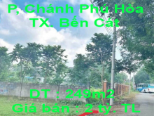 Chính Chủ Cần Bán Lô Đất Phường  Chánh Phú Hòa , Thị Xã Bến Cát tỉnh Bình Dương.