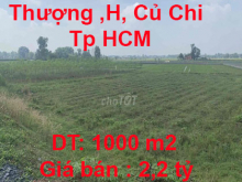 Cần bán đất  có DT 1000 m2 nằm tại Xã Trung Lập Thượng ,Huyện Củ Chi ,Tp HCM