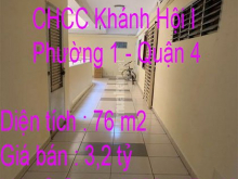 Chính chủ bán căn hộ Chung Cư Khánh Hội I, Phường 1, Quận 4, Tp.Hồ Chí Minh