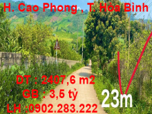 Cần bán mảnh đất ở Xóm Môn, Xã Bắc Phong, Huyện Cao Phong , Tỉnh Hòa Bình