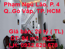 Cần bán nhà mặt phố ở Phạm Ngũ Lão, Phường 4, Quận Gò Vấp, Thành phố Hồ Chí Minh