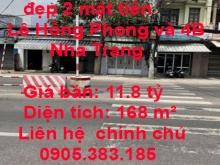 Chính chủ cần bán nhà đẹp 2 mặt tiền Lê Hồng Phong và 4B, Nha Trang