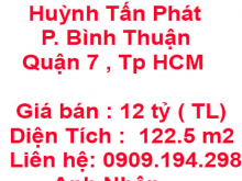 Cần bán lô đất ở 502/50A Huỳnh Tấn Phát , phường Bình Thuận , Quận 7 , Tp HCM