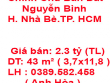 Chính Chủ Bán Đất Đường Nguyễn Bình Nhà Bè HCM