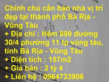 Chính chủ cần bán nhà vị trí đẹp tại thành phố Bà Rịa - Vũng Tàu