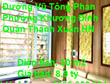 Bán nhà mặt phố Đường Vũ Tông Phan, Phường Khương Đình, Quận Thanh Xuân,HN