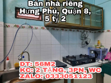 Bán nhà riêng Đường Hưng Phú, Quận 8, 56m2 giá rẻ