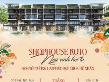 Độc quyền quỹ căn Shophouse Koto, Sun Onsen Thanh Hóa