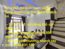 Nhà thổ cư mới hoàn công long lanh lung linh luôn khách ơi