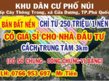Chính Chủ Cần Bán 300 Lô Đất Vị Trí Đẹp Tại TP Phú Quốc, Kiên Giang