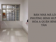 Bán nhà C4 HXH Mã Lò,Bình Tân.DT 46m2.Giá chỉ 3.75 tỷ