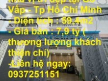 Chính chủ cần bán nhà vị trí đẹp tại Gò Vấp - Tp Hồ Chí Minh