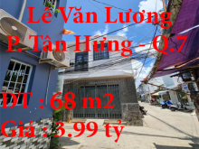 Bán nhà 2 MT hẻm 380 Lê Văn Lương, P. Tân Hưng, Q7, TP. Hồ Chí Minh