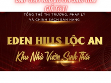 Đất nền Khu Nhà Vườn Sinh Thái Eden Hills Lộc An giá tốt