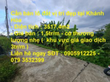 Cần bán lô đất vị trí đẹp tại Khánh Hòa