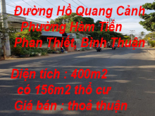 Chính chủ cần bán đất có DT 400 m2 nằm tại Đường Hồ Quang Cảnh, Phường Hàm Tiến, Phan Thiết, Bình Thuận