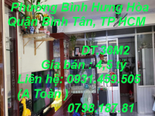 Bán nhà riêng chính chủ 1 trệt 1 lầu đúc giả kiên cố ,Phường Bình Hưng Hòa, Quận Bình Tân, TP HCM