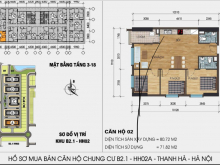 Cần Bán Chung cư: 702 HH02B KĐT Thanh Hà