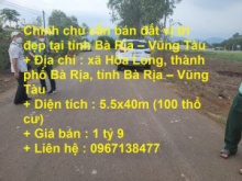 Chính chủ cần bán đất vị trí đẹp tại tỉnh Bà Rịa – Vũng Tàu