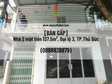 Đầu tư Thủ Đức – [BÁN GẤP] CĂN NHÀ 2 MẶT TIỀN, 137.5m², Đại lộ 3, Quận 9