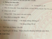 CẦN BÁN NHANH LÔ ĐẤT THÔN BÌNH MINH- XÃ QUẾ NHAM- HUYỆN TÂN YÊN- TỈNH BẮC GIANG