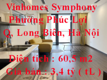 Chính chủ bán căn hộ Vinhomes Symphony 2 ngủ 2 wc chưa qua sử dụng