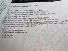 Chính Chủ Cần Bán Lô Đất Vị Trí Đẹp Tại: Thị trấn Đất Đỏ, Huyện Đất Đỏ, Bà Rịa-Vũng Tàu