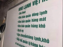Kho lạnh Việt Hoa chuyên cho thuê và cung cấp dịch vụ - Diện tích: 1000m2