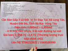 Cần Bán Gấp 7 Lô Đất  Vị Trí Đẹp Tại: Xã Long Tân, Huyện Đất Đỏ, Tỉnh Bà Rịa- Vũng Tàu