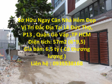 Sở Hữu Ngay Căn Nhà Hẻm Đẹp Vị Trí Đắc Địa Tại Phường 13 , Quận Gò Vấp ,TP HCM